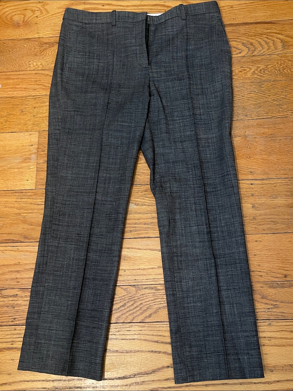 Theory Straight Leg Dress Pants in Charcoal Gray